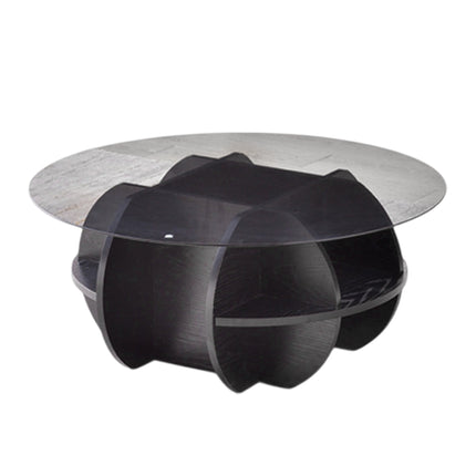 1/2pcs Modern Round Glass Coffee Table Home Side Table Living Room Furniture Set