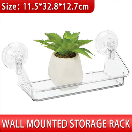 Wall Mounted Bathroom Shelf Storage Box Organizer with Drainage for Home Use
