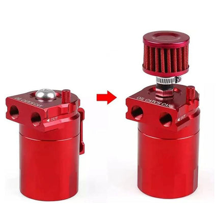 Oil Catch Can Tank with Breather Filter Car Modification Waste Oil Recovery Pot