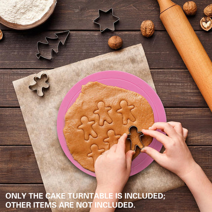 Mini Cake Turntable 14cm Manually Rotating Stand for Cake Decorating Baking Use