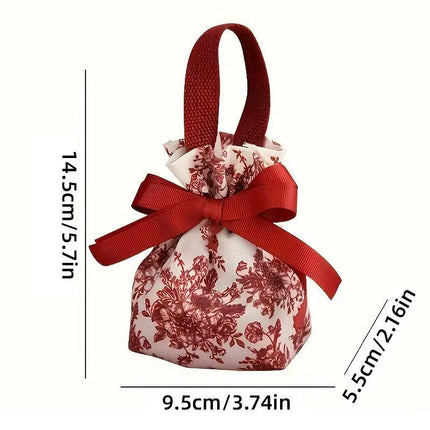 10pcs Candy Bags Wedding Canvas Drawstring Bags Party Favor Gift Bags for Candy
