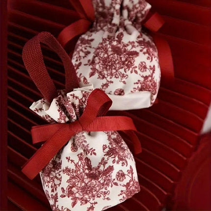 10pcs Candy Bags Wedding Canvas Drawstring Bags Party Favor Gift Bags for Candy