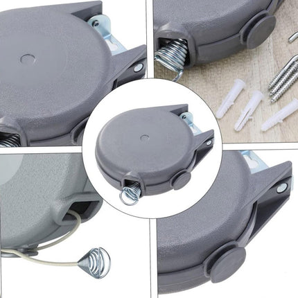 Retractable Clothesline Drying Rope Wall Mounted 12M 15M Rack for Indoor Outdoor