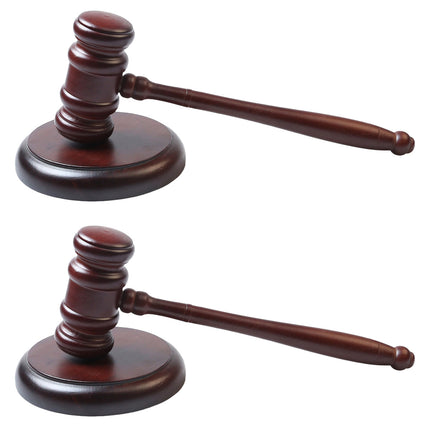Wooden Gavel Sound Block Judge Lawyer Auction Courtroom Handcrafted Justice Tool