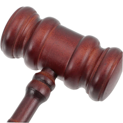 Wooden Gavel Sound Block Judge Lawyer Auction Courtroom Handcrafted Justice Tool