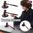 Wooden Gavel Sound Block Judge Lawyer Auction Courtroom Handcrafted Justice Tool