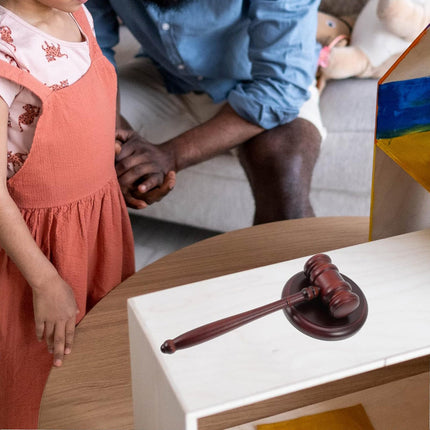 Wooden Gavel Sound Block Judge Lawyer Auction Courtroom Handcrafted Justice Tool