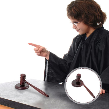 Wooden Gavel Sound Block Judge Lawyer Auction Courtroom Handcrafted Justice Tool