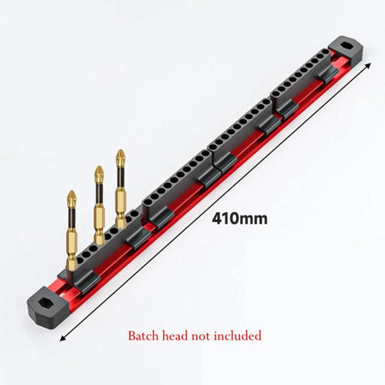 Magnet Strip Bit Holder 40 Slots Space Saving for Drill Bits Garage Workshop Use