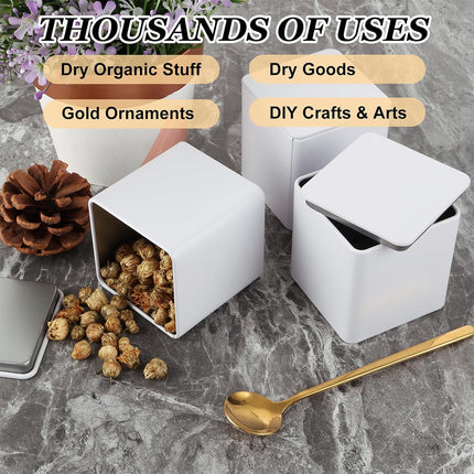 10PCS Square Candy Tea Storage Container with Lid for Home Wedding Organisation