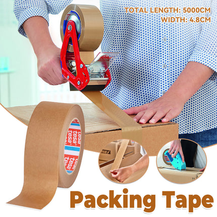 Silent Kraft Paper Carton Packing Tape Hand Tearable High Load