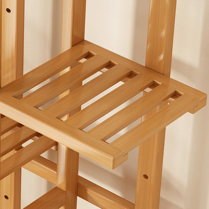 5/6 Tier Bamboo Minimalist Flower Plant Stand Home Balcony Garden Floor Rack