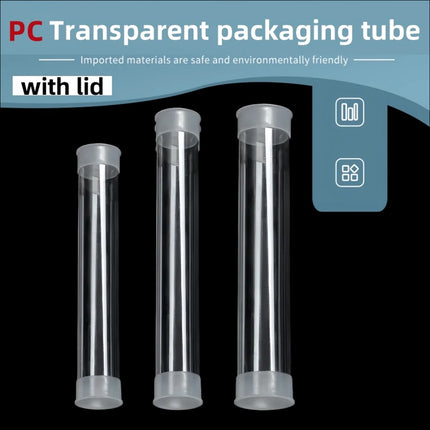 20PCS Transparent Plastic Packaging Tubes Durable for Oil Painting Artwork Use
