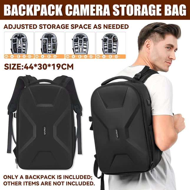 Camera Backpack Waterproof Hardshell Customisable Photography 44 x 30 x 19cm