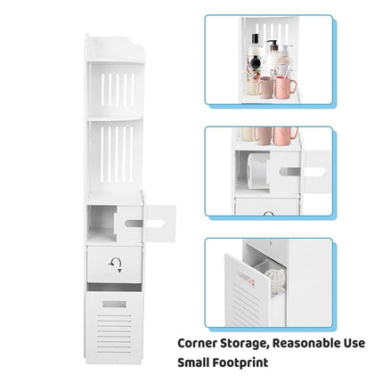 Bathroom Corner Storage Rack Durable Floor-Standing Storage Rack Space Saving