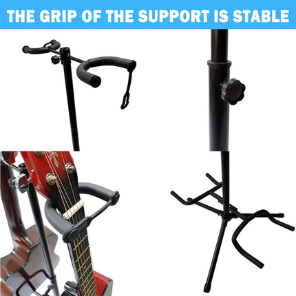 2/3Head Guitar Stand with Height Adjustment Foldable Holder Guitar Stand Bass