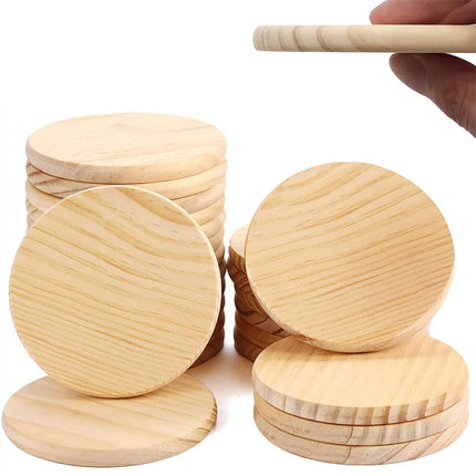42PCS Wooden Tabletop Coaster Set Heat Insulation Bowl Mat Coffee Cup Holder