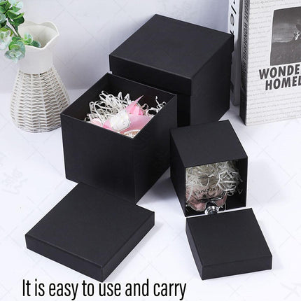 Square Gift Boxes 8pcs Empty Packaging Boxes for Favour Party Wedding Storage