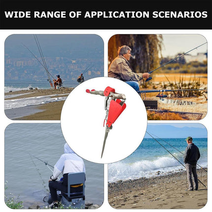 Automatic Fishing Rod Holder Spring Cast Starter Floor Mount Rod Stand Support