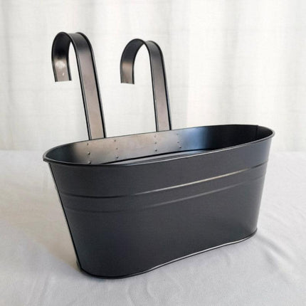 3pcs Double Hooks Hanging Planter Basket for Balcony Fence Outdoor Garden Pots