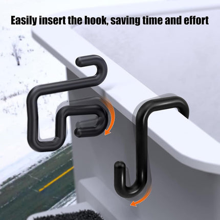 6PCS Aerial Bucket Hook Set S-Shape Black 2 Inch for Garage Workshop Storage