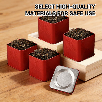 40PCS Mini Tea Tin Iron Can Small Metal Storage Container For Coffee Spice Herb