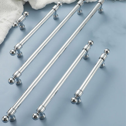 Silver Closet Handle Modern Round Ball Long Pull for Drawer Cabinet Door Use