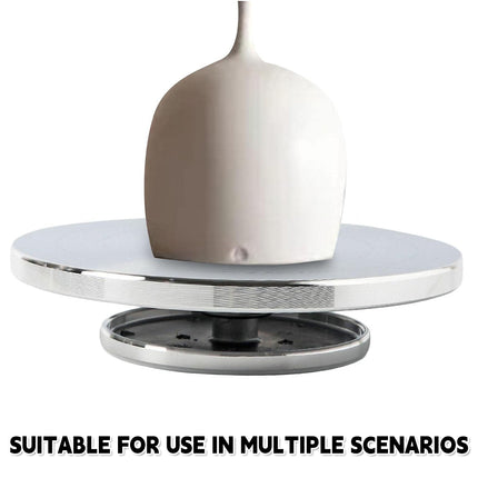 Ceramic Manual Turntable Aluminum Alloy Revolving Stand Double-Sided Usable