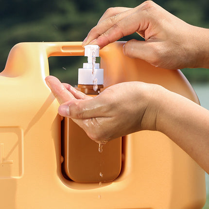 30L Camping Water Storage Tank with Soap Dispenser Leak Proof Easy to Carry