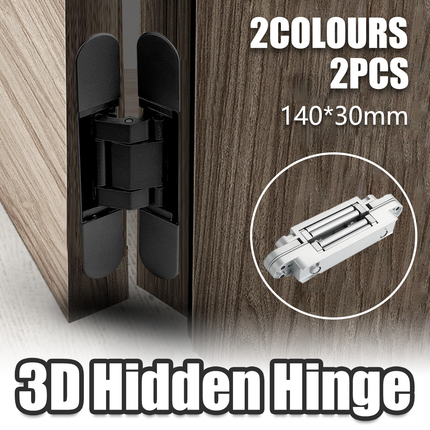 Hidden Invisible Door Hinge Concealed 3D Hinge Heavy Duty for Doors and Cabinets