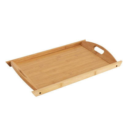 Rectangular Bamboo Tray Household Tea Serving Plate Kitchen Snack Dish Organizer