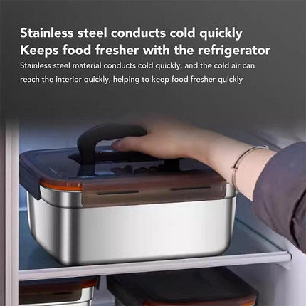 3500ml Stainless Steel Lunch Box Food Storage Container Meal Prep Crisper