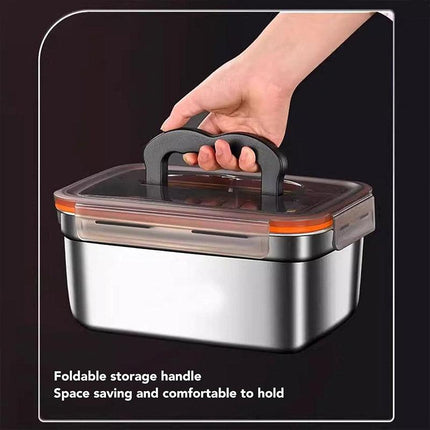 3500ml Stainless Steel Lunch Box Food Storage Container Meal Prep Crisper
