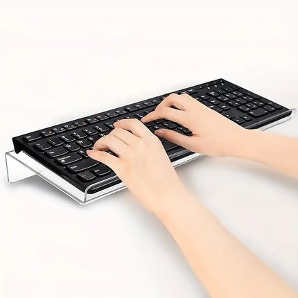 Transparent Tilted Keyboard Stand Bracket Holder for Computer PC Home Office