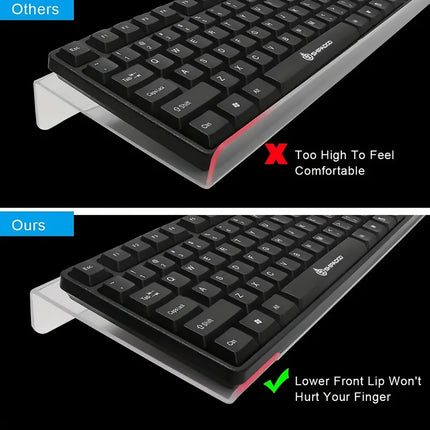 Transparent Tilted Keyboard Stand Bracket Holder for Computer PC Home Office