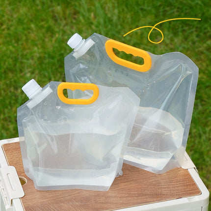 20PCS Portable Clear Water Storage Bags 1.5L 2.5L with Cap for Camping Picnic