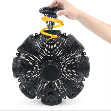 Eight Hole Eel Cage Ground Fish Trap Lobster Fishing Net Foldable Crab Catcher