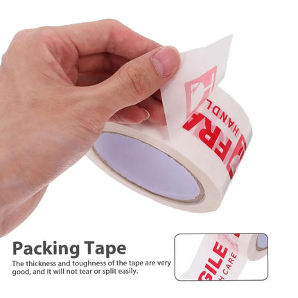 Fragile Handle With Care Tape 5 Rolls 4.8cm x 100m White Red for Packing Moving