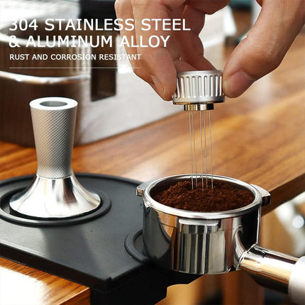 53.3/58.3mm Coffee Machine Handle Needle Distributor Powder Press Tamper Tool
