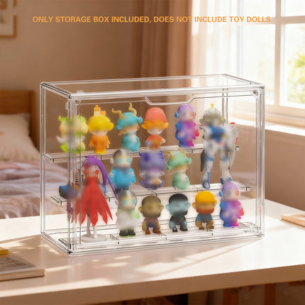 Dustproof Transparent PET Figure Display Box 3 Tier Detachable for Collection