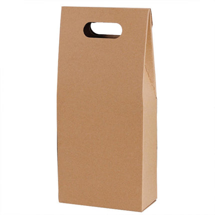 30pcs Kraft Paper Wine Box for Gift Packaging Portable Wine Bottle Storage Box
