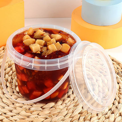 20PCS Food-safe Plastic Sealed Containers 750/1500ml with Lids Transparent