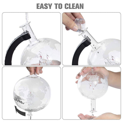 Globe Wine Decanter Glass Bottle Divider Whisky Liquor Dispenser For Home Bar