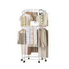 Floor-Standing Rotating Clothes Rack with Wheels Mobile Thickness Steel Pipe