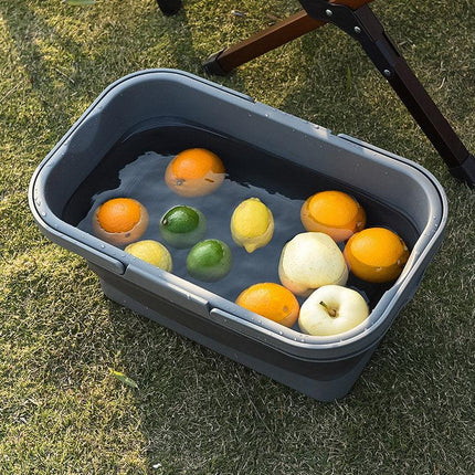 Outdoor Picnic Basket with Lid Folding Camping Storage Carrying Multifunctional