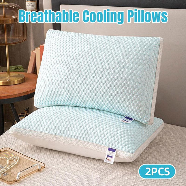 2pcs Summer Cool Breathable Neck Pillow Comfortable Travel Cushion for Sleeping