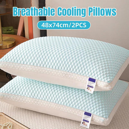 2pcs Summer Cool Breathable Neck Pillow Comfortable Travel Cushion for Sleeping