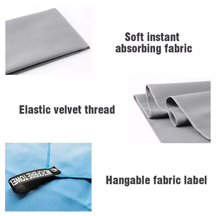 Microfiber Quick Dry Towel Set Soft Lightweight Absorbent for Gym Travel Beach