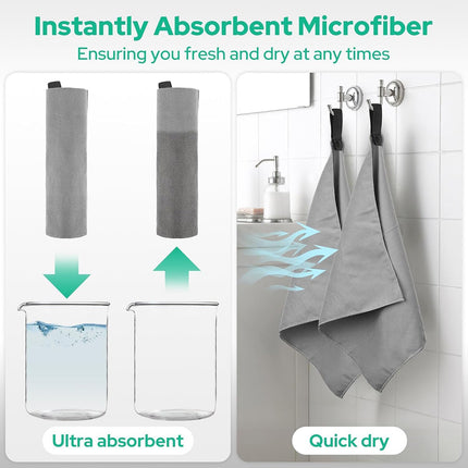 Microfiber Quick Dry Towel Set Soft Lightweight Absorbent for Gym Travel Beach