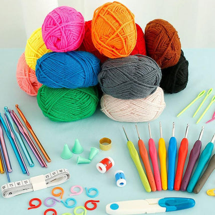 73PCS Knitting Sewing Kit Set with Needles Threads Scissors for Sewing Projects